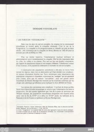 Domaine Yougoslave