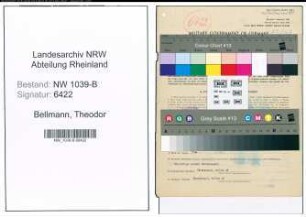 Entnazifizierung Theodor Bellmann , geb. 18.11.1916 ()