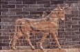 Babylonische Kunst, Ischtar-Tor,Babylonische Kunst, Darstellung eines Stiers auf dem Ischtar-Tor