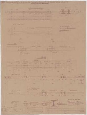 Troost, Paul Ludwig; München, Arcisstr. 12; Führerbau der NSDAP - Kongresssaal und Treppenhalle, Eisenträger im UG Südseite (Details)