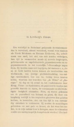 III. In Limburg's dreven