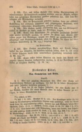 Siebenter Titel. Von Gewahrsam und Besitz