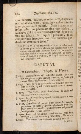 164-174, Caput VI. De Commodato, Deposito, & Pignore. - Caput VII. De Contractu verbali, & literali.