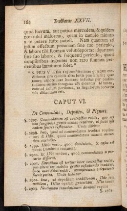 164-174, Caput VI. De Commodato, Deposito, & Pignore. - Caput VII. De Contractu verbali, & literali.