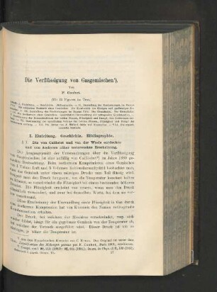 Die Verflüssigung von Gasgemischen.
