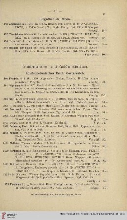 Goldmünzen und Goldmedaillen (Nr. 1460 - 1900)