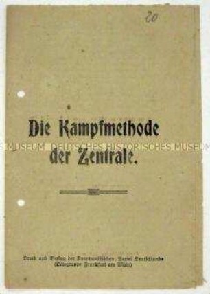 Propagandaschrift der KPD zur innerparteilichen Auseinandersetzung