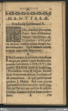 Mantissae