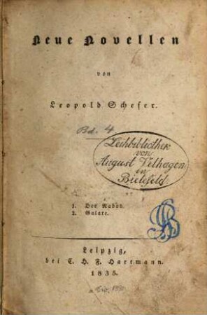 Neue Novellen, 4. Der Nabob