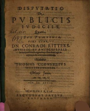De publicis iudiciis