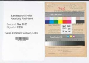 Entnazifizierung Lotte Czok-Schmitz-Huebsch , geb. 05.11.1904 (Gutsbesitzerin)