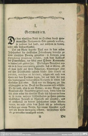 I. Germanien