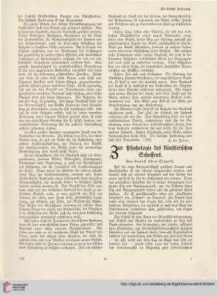 28: Zur Psychologie des künstlerischen Schaffens