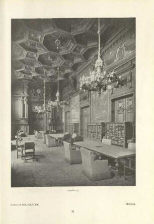 Reichstagsgebäude. Lesesaal. Berlin