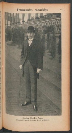 Doctor Emilio Frers, presidente de la Sociedad Rural Argentina - [Retrato] : Transeúntes conocidos