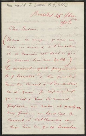 Brief an Ferruccio Busoni : 25.09.1905