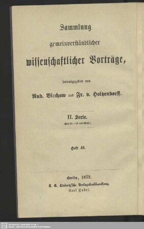 Ueber Nahrungs- und Genußmittel : Vortrag, gehalten im Saale des Berliner Handwerker-Vereins