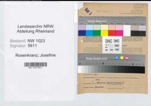 Entnazifizierung Josefine Rosenkranz , geb. 24.04.1898 (Postsekretaerin)