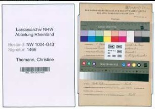Entnazifizierung Christine Themann , geb. 05.10.1906 ()