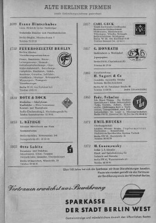Alte Berliner Firmen