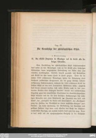 14.Das ethische Programm der Monologen und die Kritik aller bisherigen Sittenlehre.