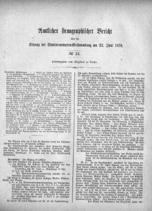No. 24, 22. Juni 1876