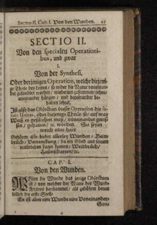 Cap. I. Von den Wunden.
