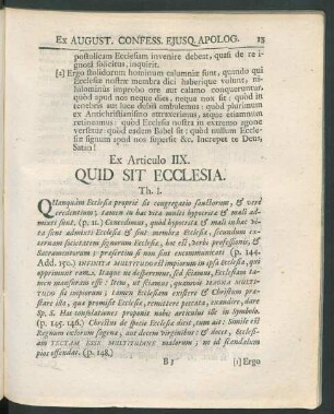 Ex Articulo IIX. Quid Sit Ecclesia.