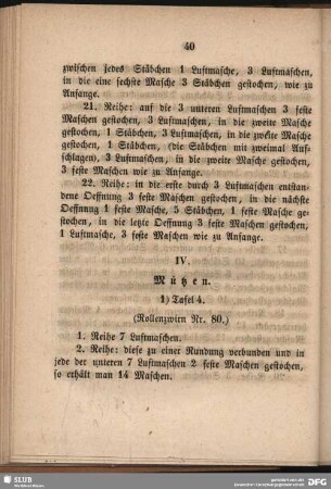 IV. Mützen