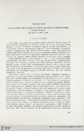 6: Sprawozdanie z działalności Muzeum Narodowego w Krakowie za lata 1957 i 1958