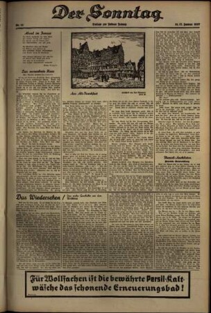 Zweite Ausgabe vom Sonntag, den 17. Januar 1937.