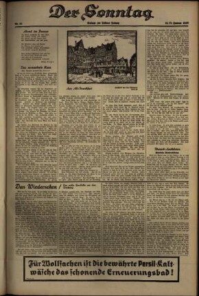 Zweite Ausgabe vom Sonntag, den 17. Januar 1937.