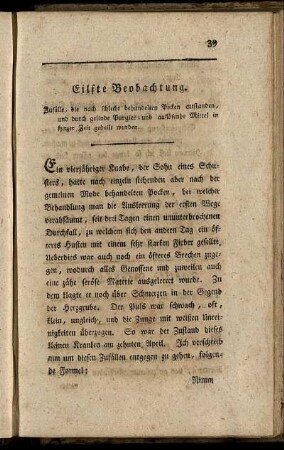 Eilfte Beobachtung. - Zwanzigste Beobachtung.