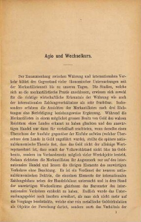 Agio und Wechselkurs
