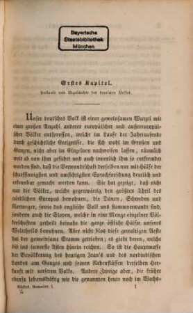 Annalen der deutschen Geschichte. 1, Bis zum Jahre 1493