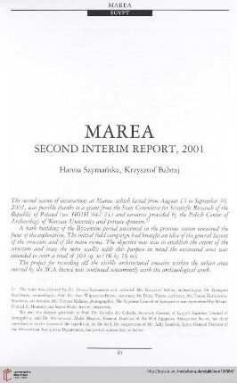13: Marea : second interim report, 2001