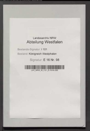 Verpachtung der Neuhäuser Privatjagd an den Kreiseinnehmer Thorwesten zu Warburg