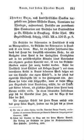 181-190 "Theodor Beza : nach handschriftlichen Quellen dargestellt" von Johann Wilhelm Baum