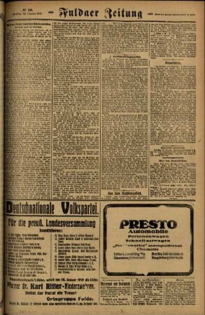 Zweite Ausgabe vom Freitag, den 24. Januar 1919.
