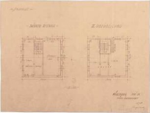 Fischer, Theodor; Würzburg, Münsterplatz; Sparkasse - Grundriss 3. OG, Grundriss Zwischengeschoss