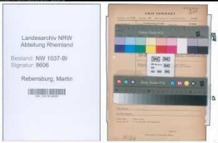 Entnazifizierung Martin Rebensburg , geb. 08.10.1910 (Steuerassistent)
