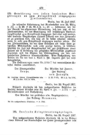 Gewährung von festen laufenden Vergütungen an zum Kriegsdienst eingezogene Zivilanwärter : [A. Behörden und Beamte]