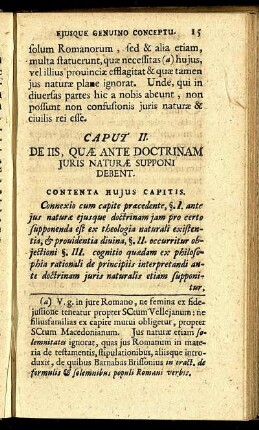 Caput II. De Iis, Quæ Ante Doctrinam Juris Naturæ Supponi Debent.