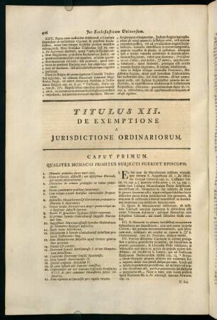 406-430, Titulus XII. De Exemptione a Jurisdictione Ordinariorum.
