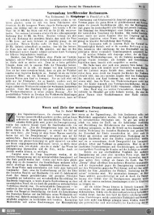 Wesen und Ziele der modernen Zwangsinnung