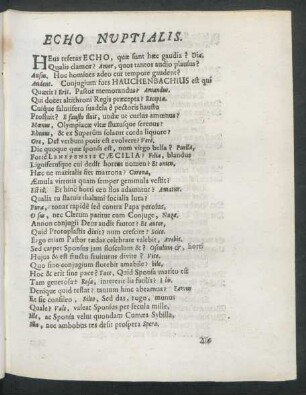 Echo Nuptialis.