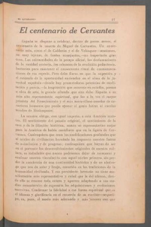 El centenario de Cervantes
