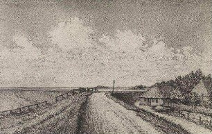 Marschlandschaft mit Sommerdeich