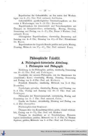 A. Philologisch-historische Abteilung.
