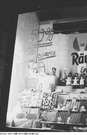 Dresden, Johannstadt. Strom sparen, Dezember 1951